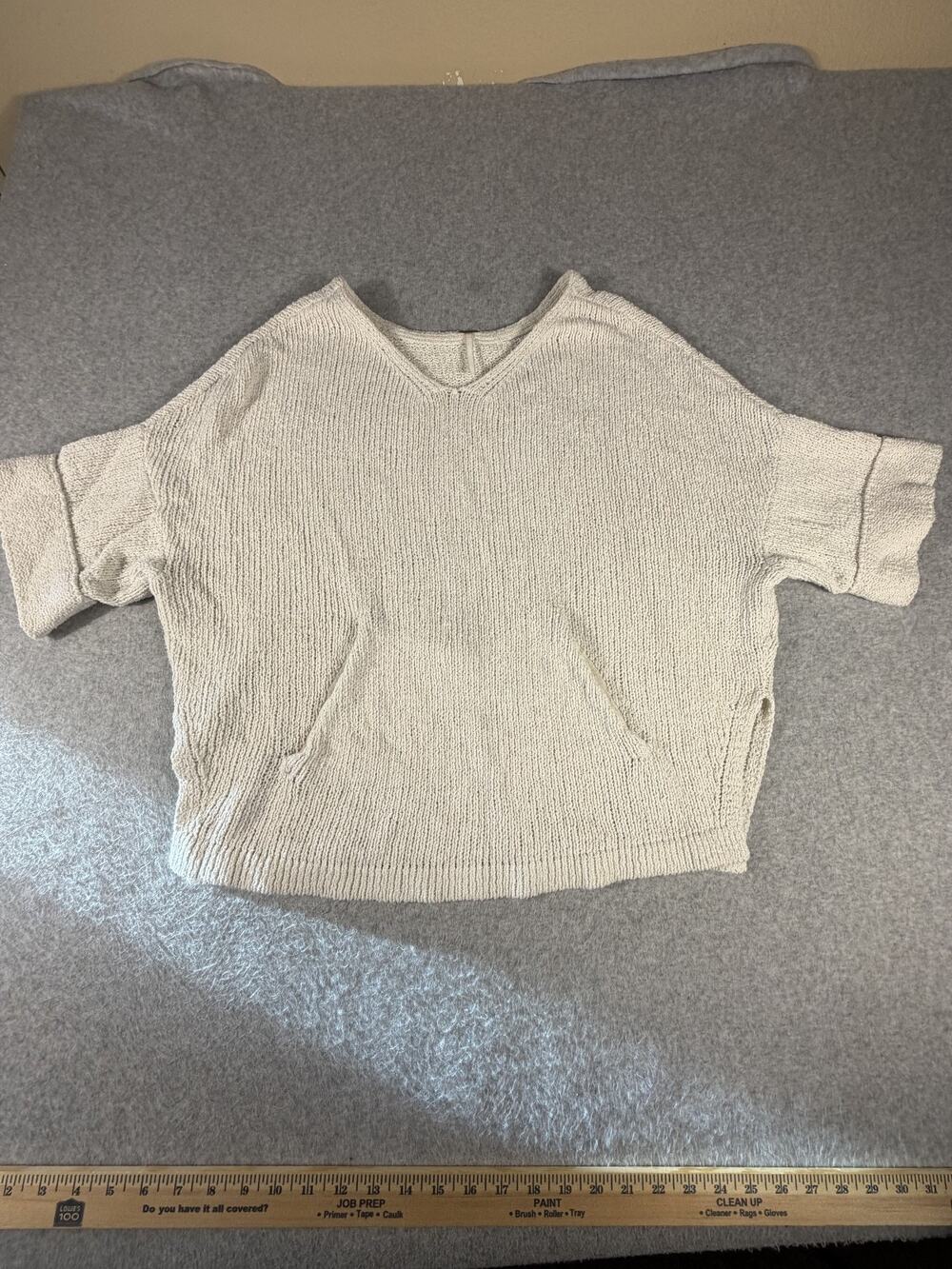 Free People One Size, Knit Extended Sleeve Sweater